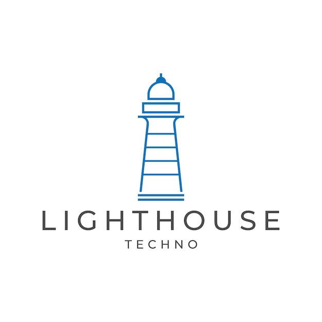 Lighthouse logo icon design template