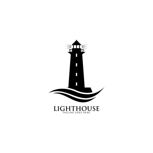 lighthouse logo icon vector template