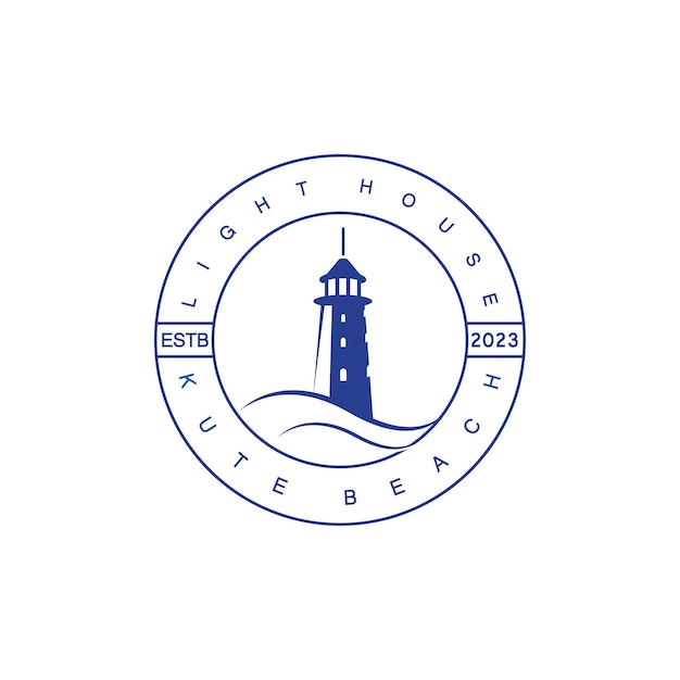 灯台のロゴアイコンベクトルテンプレート