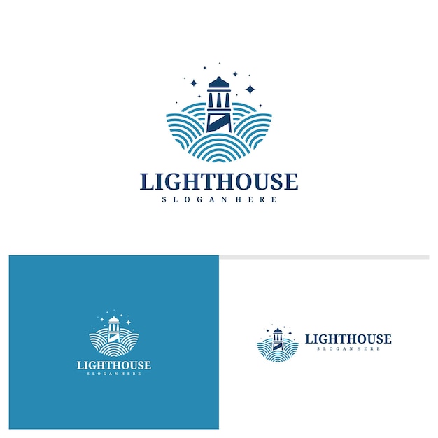 Lighthouse logo template Creative Lighthouse logo design vector