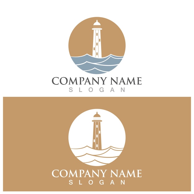 Lighthouse logo and vector template