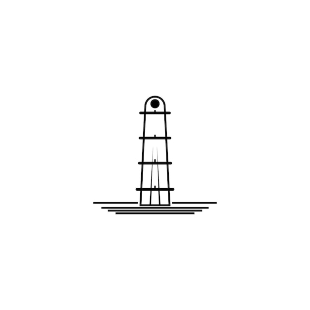 Logo del faro e modello vettoriale