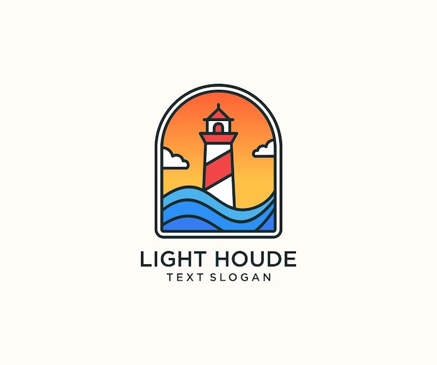 灯台のロゴベクトル