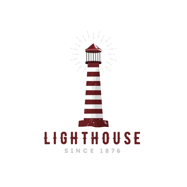 Lighthouse logo in vintage style