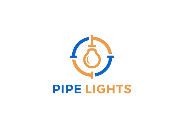 lighting and plumbing service logo icon symbol design