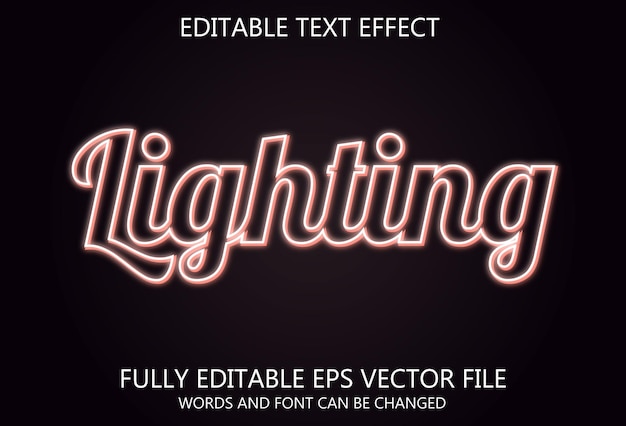 Lighting text effect