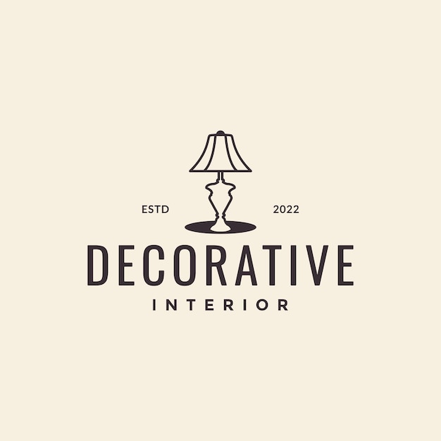 Vector lighting traditional interior lamp logo design vector graphic symbol icon illustration creative idea