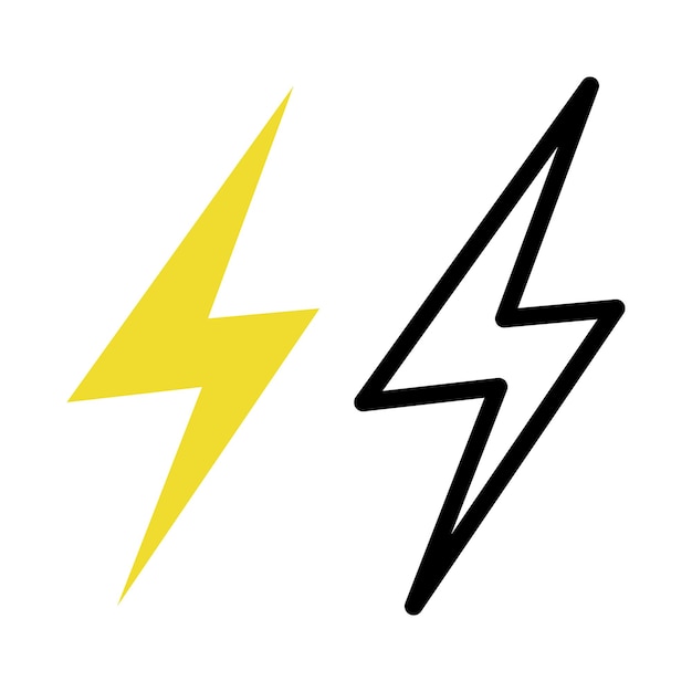 lightning bolt icon vector design templates