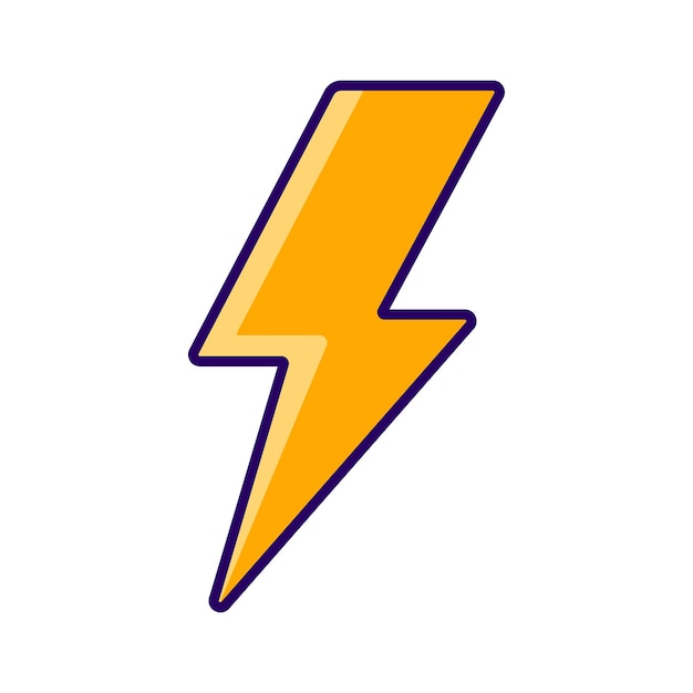 Lightning bolt icon vector on trendy design