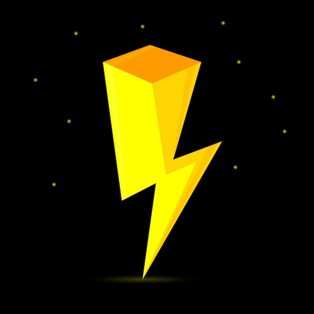 Lightning bolt power icon graphic design template electric sign vector illustration