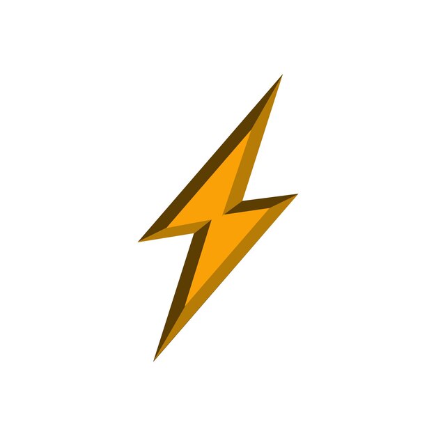 lightning bolt thunder icon vector design templates