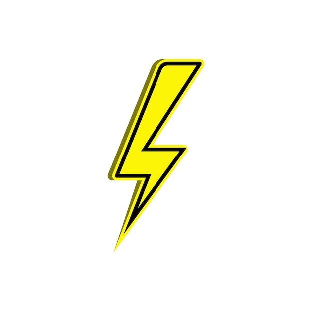 lightning bolt thunder icon vector design templates