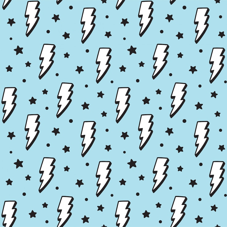 Vector lightning bolts pattern