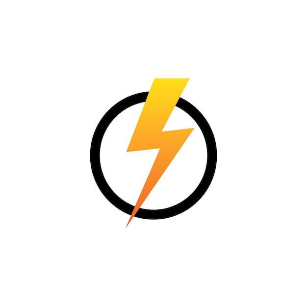 Lightning electric power logo