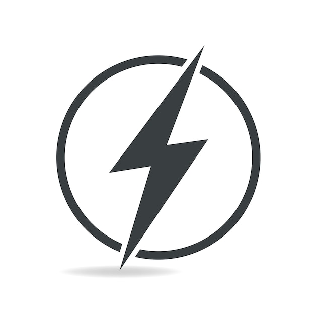 稲妻電力ベクトルロゴデザイン要素エネルギーと雷電気シンボル