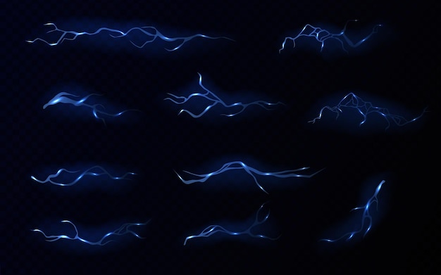 稲妻、電気、雷撃、赤い衝撃、亀裂、魔法のエネルギー、フラッシュ、夜の雷雨の光線