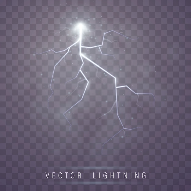 Lightning flash bolt. lightning magic and light effects.