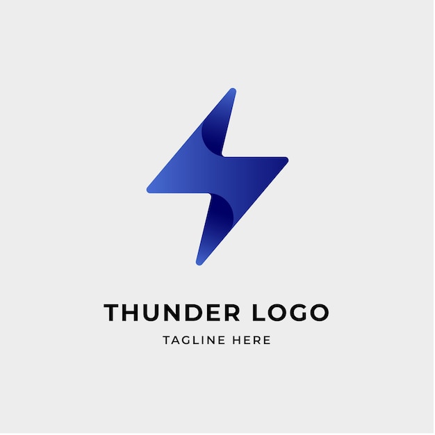 Vector lightning gradient logo