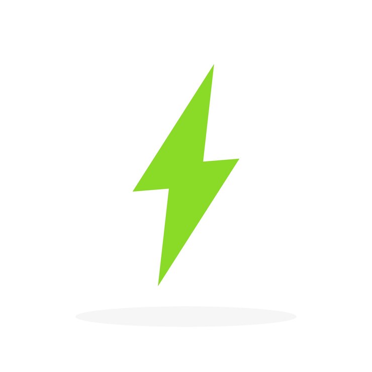 Vector lightning icon green electric symbol vector illustration conceptual logo design element