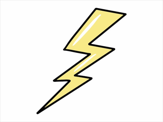 Vector lightning icon illustration