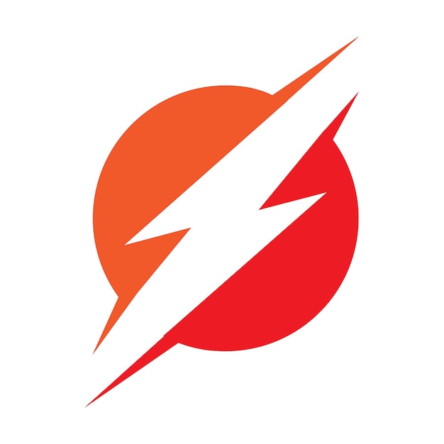 Vector lightning icon logo vector design template