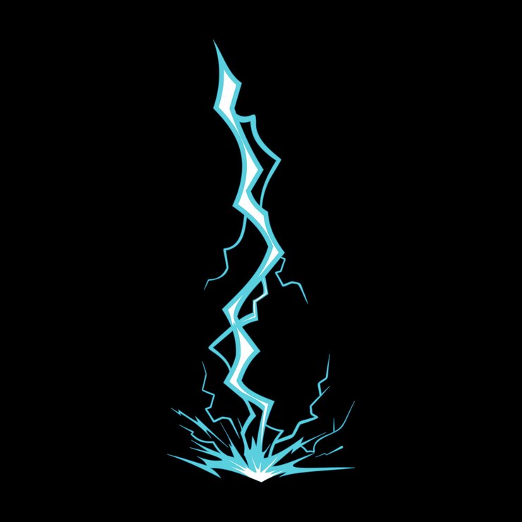 वेक्टर lightning impact energy effect cartoon 05