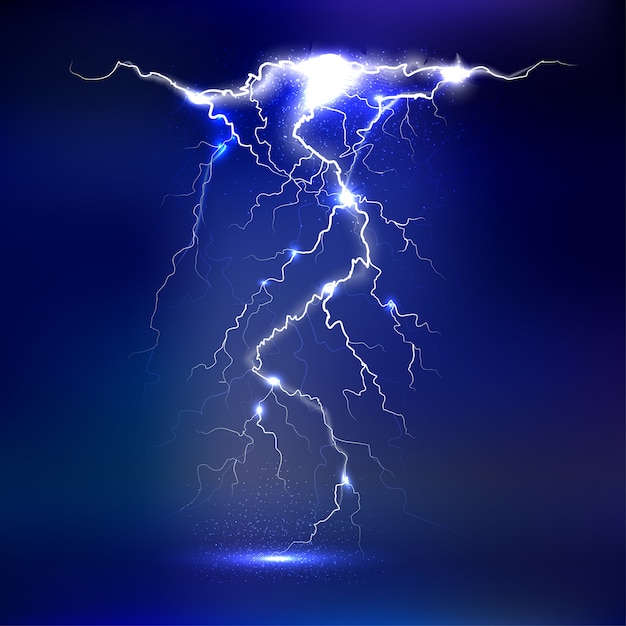 Vector lightning - isolated. luminous light effects