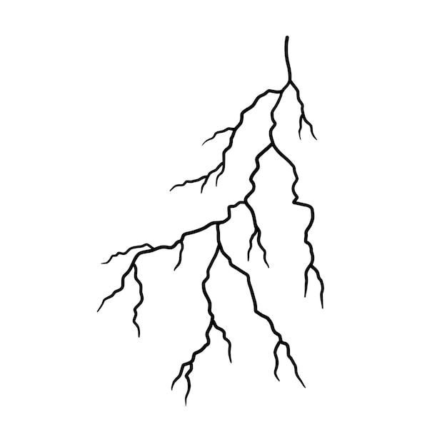 Premium Vector | Lightning isolated on white background vector simple ...