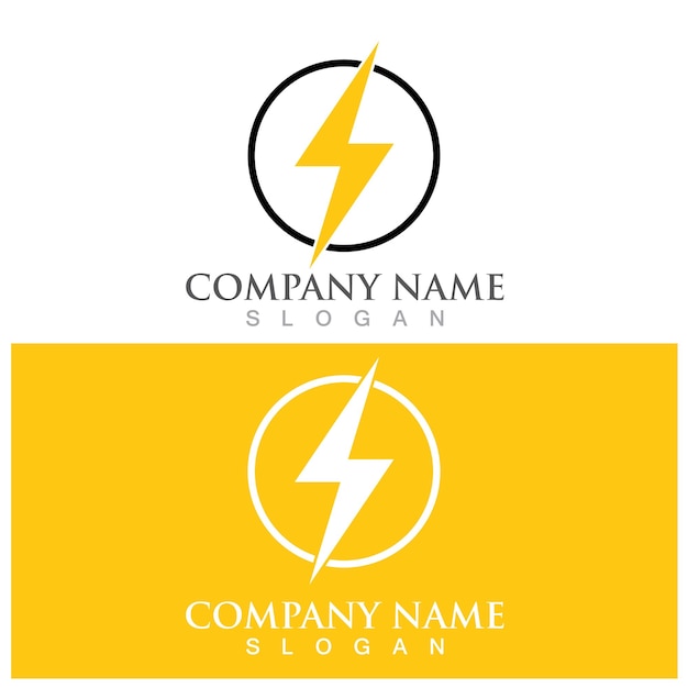 Lightning-logo en vectorsjabloon