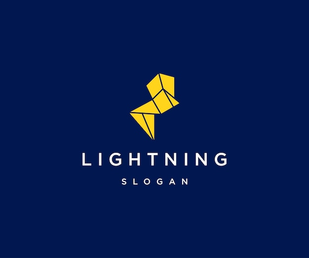 Lightning logo icon design template