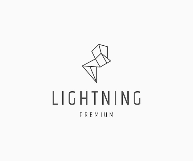 Lightning logo icon design template