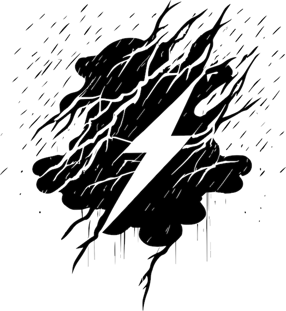 Lightning Logo Monochrome Design Style