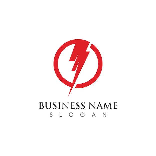 Lightning logo template vector icon illustration