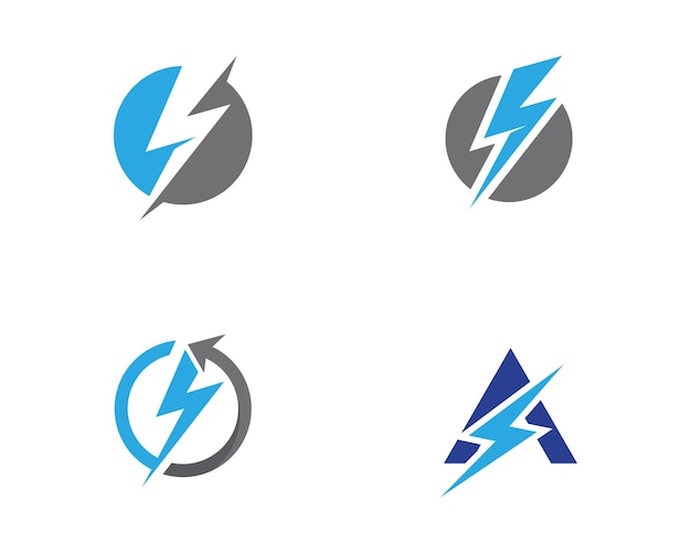 Lightning logo template vector icon