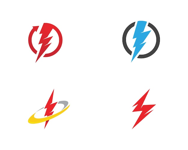 Vettore del modello del logo lightning