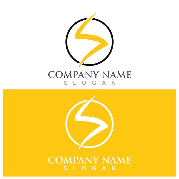 Lightning logo and vector template