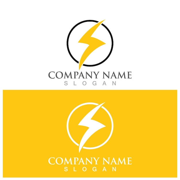 Lightning logo and vector template