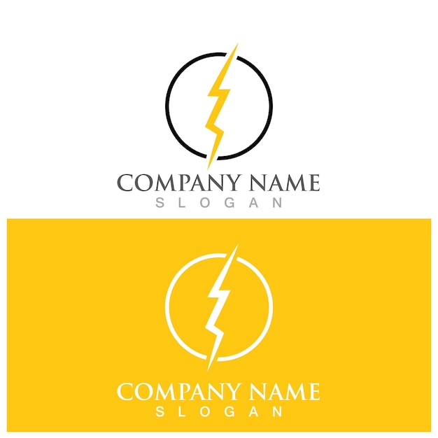 Lightning logo and vector template