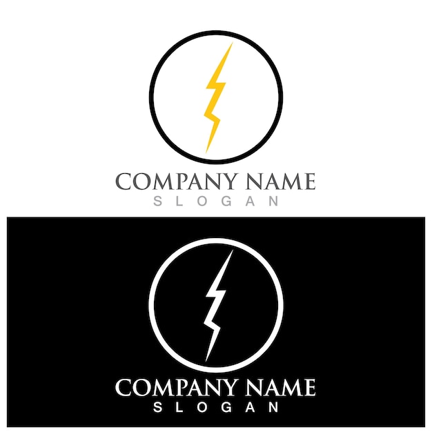 Lightning logo and vector template