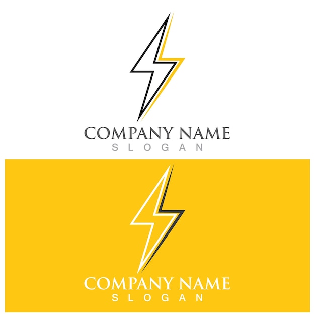 Lightning logo and vector template