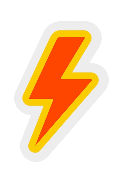 Lightning retro sticker