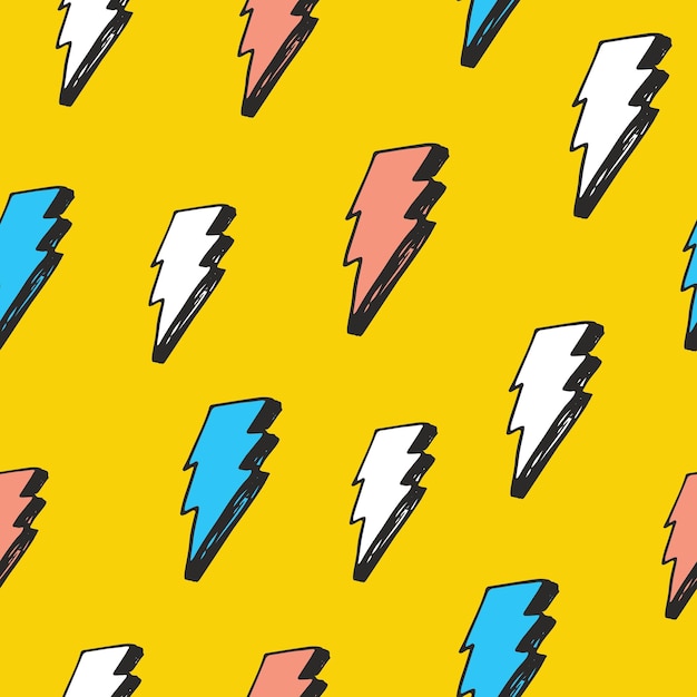 Lightning seamless pattern vector illustration vector illustration