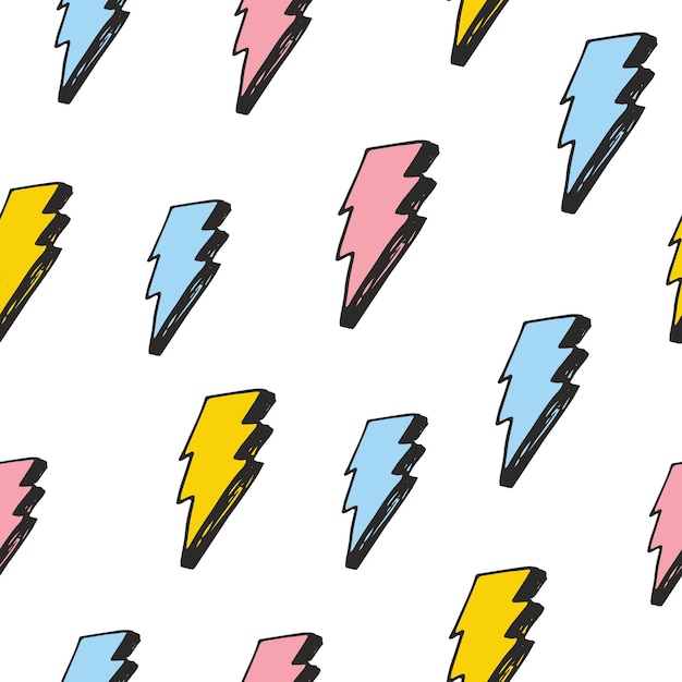 Lightning seamless pattern vector illustration vector illustration