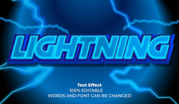 Vector lightning text effect