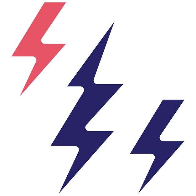 Lightning vector icon illustration of Weather iconset