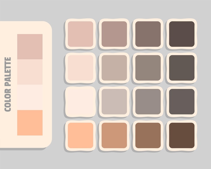Vector lightpink antiquewhite linen burlywood color palette rgb colors matching harmonious colours