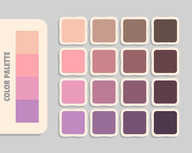 Vector lightpink lightpink lightpink darkgray color palette rgb colors matching harmonious colours