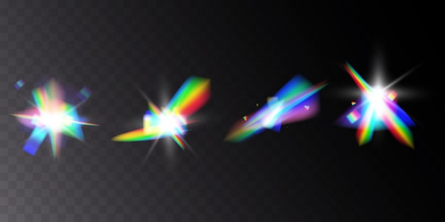 Effetto riflesso cristallo arcobaleno