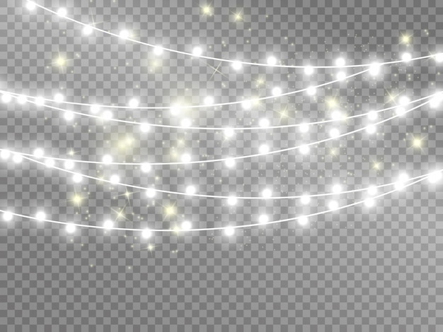  lights isolated on transparent background.  illustration.