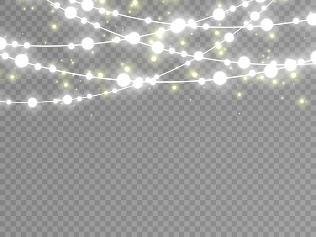 Lights isolated on transparent background.